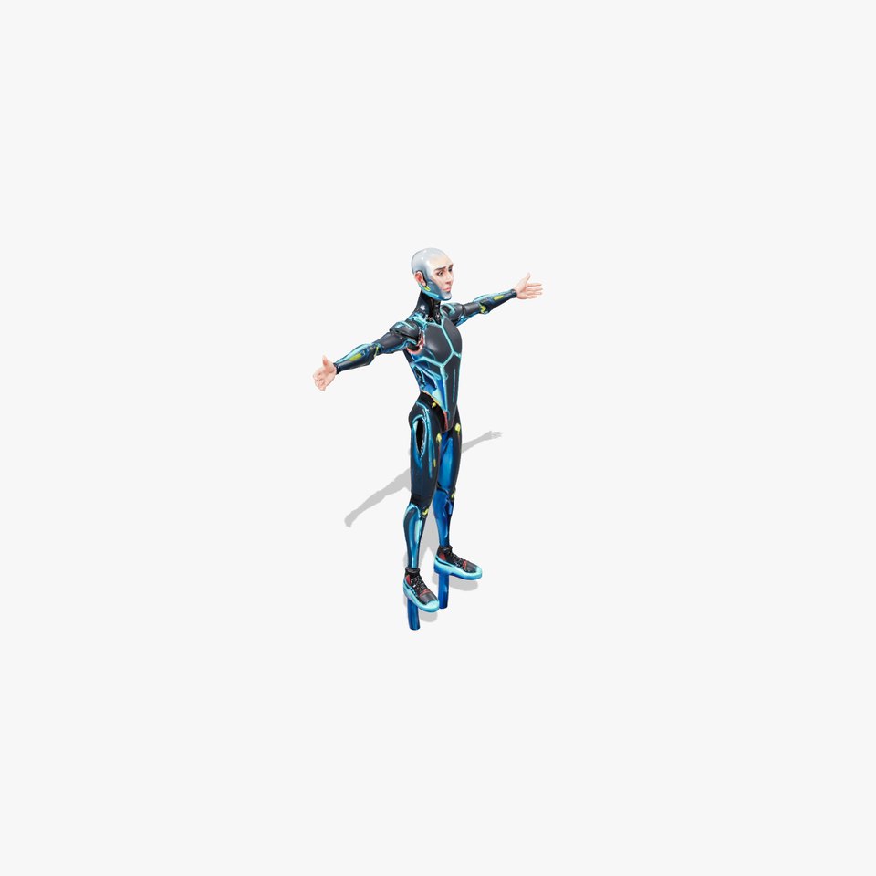 Futuristic Cybersuit Character model pack
